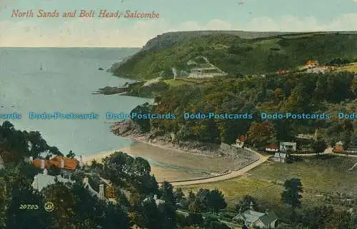 R001907 Nordsand und Bolzenkopf. Salcombe. Valentinstag. 1916