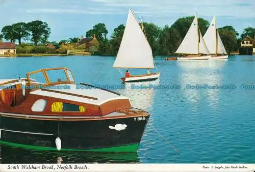 R002244 South Walsham Broad. Norfolk Broads. E. Nage. John Hinde