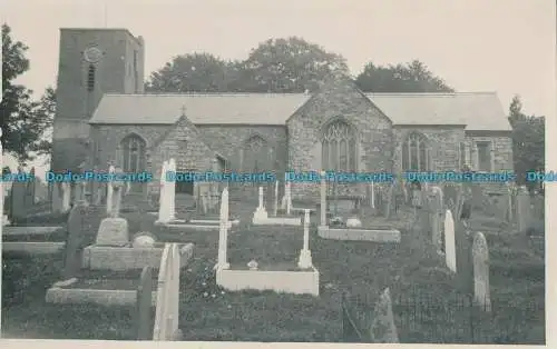 R002304 Alte Postkarte. Kirche und Friedhof