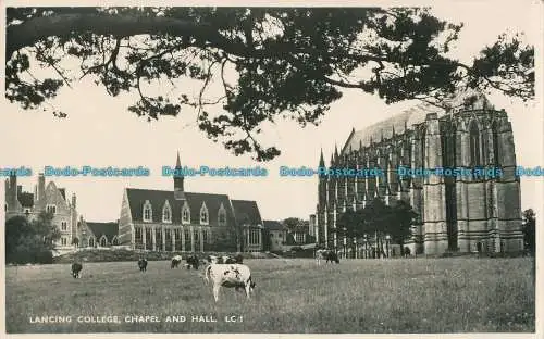 R003462 Lancing College Kapelle und Halle. Photonews. 1957