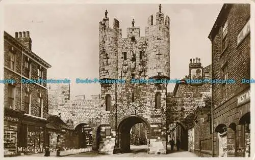 R003482 Micklegate Bar. York. Valentinstag. RP. 1938