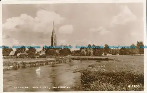 R002914 Kathedrale und Fluss. Salisbury. Valentinstag. Nr. H.4120. RP