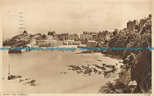 R002512 Tenby. Der Hafen. Photochrom. Nr. V1189. 1953