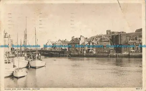 R002940 Fluss Esk und Brücke. Whitby. Dennis. 1948