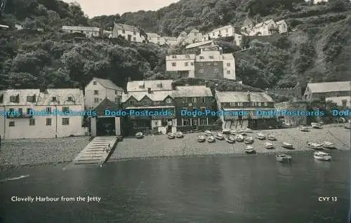 R003533 Clovelly Harbour vom Steg. J. Woolverton. Lilywhite. RP