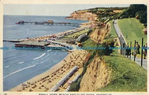 R002603 Small Hope Beach and Cliff Path. Shanklin. Nr. 352. 1952