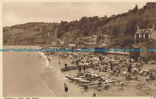 R002650 Shanklin. Front und Sand. Photochrom. Nr. V.655