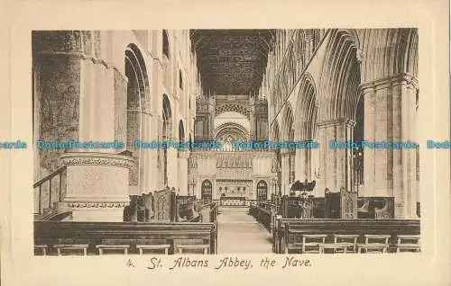 R002674 St. Albans Abbey the Nave. Die bildende Kunst. Nr. 4