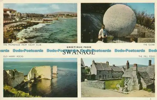 R003108 Grüße von Swanage. Multi-View. Jarrold. RP. 1962