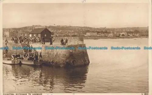 R003175 Paignton. Eingang zum Hafen. Photochrom. Nr. V1800. 1952