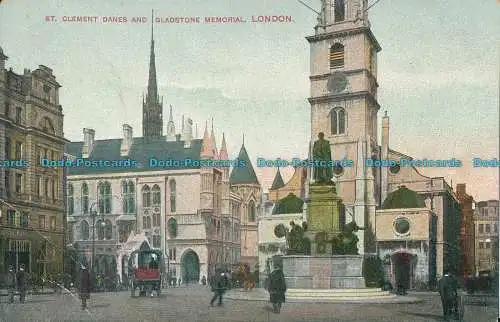 R003772 St. Clement Danes und Gladstone Memorial. London