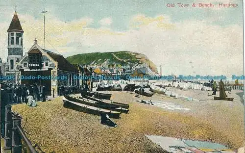 R003782 Altstadt und Strand. Hastings. 1906