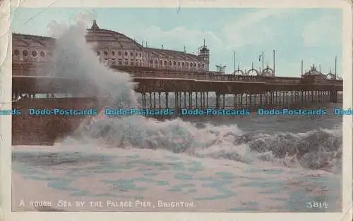 R003800 Ein raues Meer am Palace Pier. Brighton. Nr. 3814. 1917