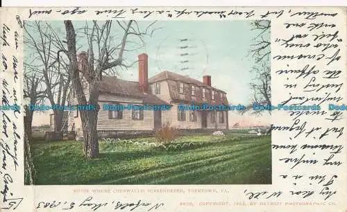 R012031 Haus, in dem Cornwallis kapitulierte. Yorktown. Va. 1903. B. Hopkins