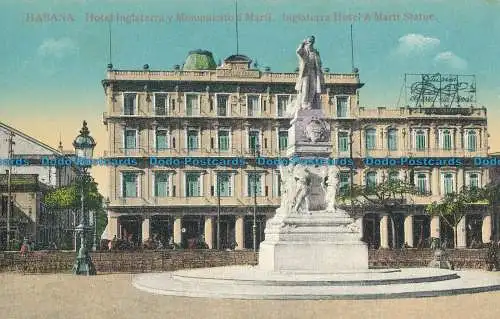 R012070 Havanna Inglaterra Hotel und Marti Statue. B. Hopkins