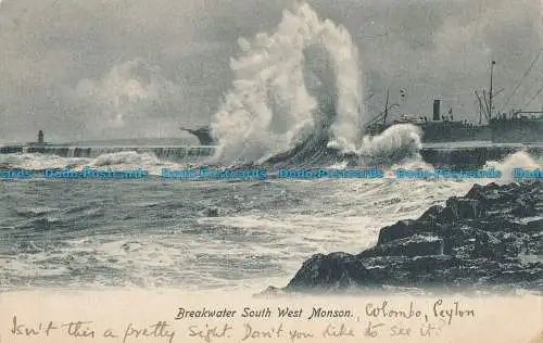 R012411 Breakwater South West Monson. Holsinger. 1906. B. Hopkins