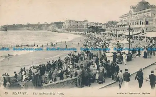 R012228 Biarritz. Übersicht über den Strand. Nr. 45