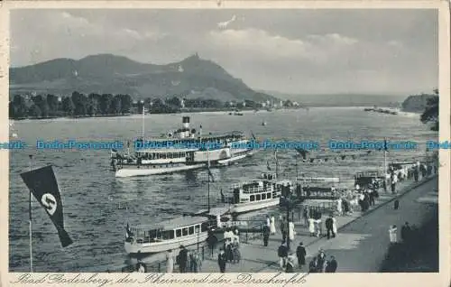 R012235 Bad Godesberg der Rhein und der Drachenfels. Paul Vorsteher. 1937. B.Ich habe