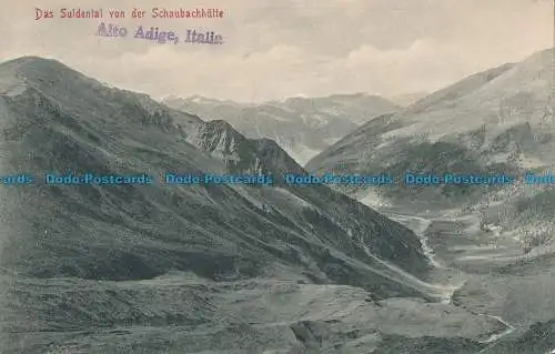 R012237 Das Suldental von der Schaubachhutte. Stengel. B. Hopkins