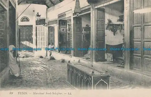 R012288 Tunis. Marabout Souk Sekajine. Levy Fils. Nr. 59. B. Hopkins