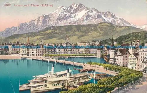 R012656 Luzern und Pilatus. Photoglob. Nr. 5107. 1912. B. Hopkins