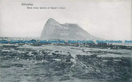 R012697 Gibraltar. Rock vom Queen of Spain Stuhl. V.B. Cumbo. B. Hopkins