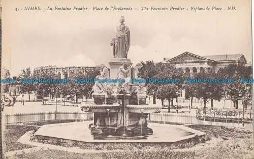 R013032 Nimes. Der Fontain Pradier. Esplanade Place. Levy und Neurdein vereint. N