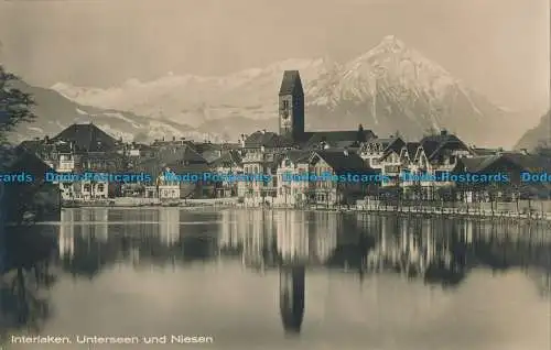 R012722 Interlaken. Unterseen und Niesen. Gabler. Nr. 8844