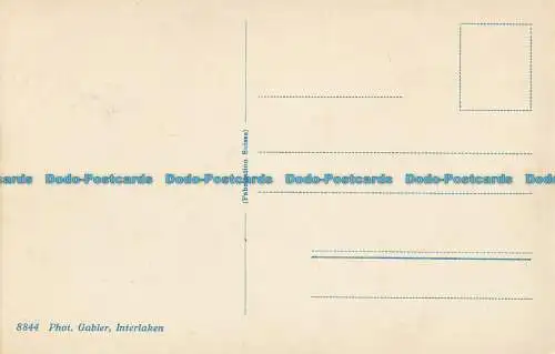 R012722 Interlaken. Unterseen und Niesen. Gabler. Nr. 8844