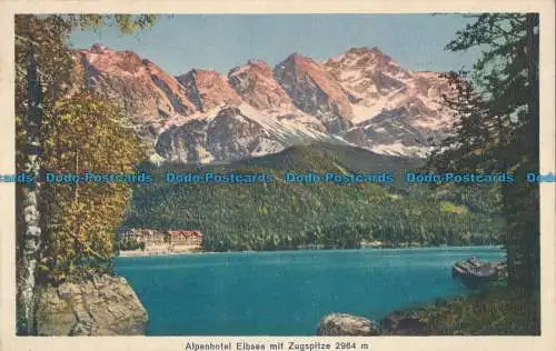 R013048 Alpenhotel Eibsee mit Zugspitze 1964 m. Martin Herpich