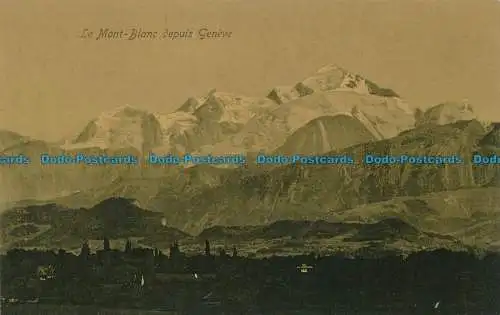 R013113 Der Mont Blanc seit Genf. Moss. Nr. 2045