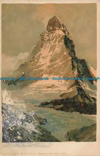 R012827 Das Matterhorn. Zermatt. Künstler. B. Hopkins