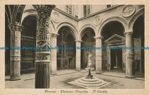 R013191 Florenz. Alter Palast. Der Hof. A. Kroketten