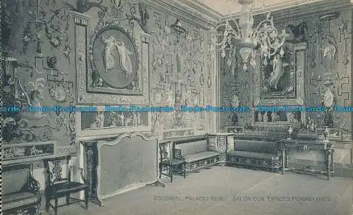 R012883 Escorial. Königspalast. Wohnzimmer mit pompejanischen Teppichen. Hauser und Menet. B.