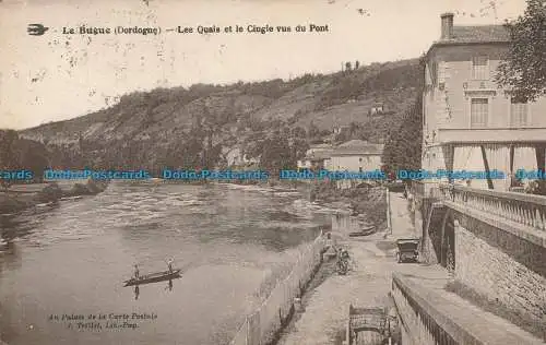 R012912 Der Bugue. Dordogne. Les Quais und le Cingle von der Brücke aus gesehen. B. Hopkins