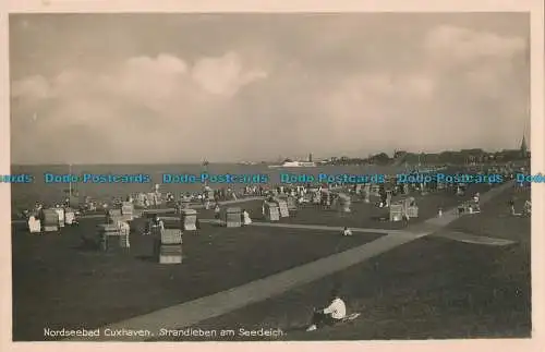 R013233 Nordseebad Cuxhaven. Strandleben am Seedeich. Rudolf Veith. RP