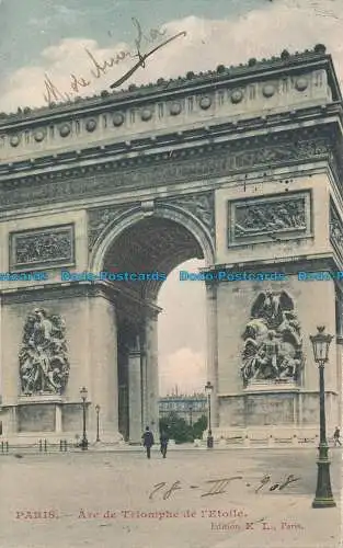 R012927 Paris. Triumphbogen des Sterns. 1908. B. Hopkins