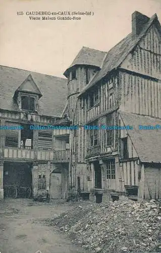 R012940 Caudebec en Caux. Vielle Maison Grande Rue. 1927. B. Hopkins