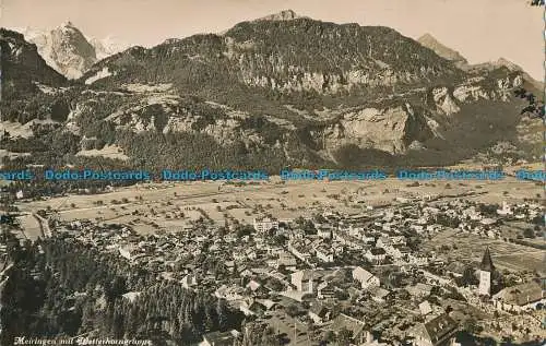 R013280 Meiringen mit Wetterhorngruppe. Und Goetz. Nr. 8936