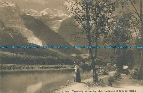 R013292 Chamonix. Der Lac des Gaillands und der Mont Blanc. Jullien Freres. Nr. 7764