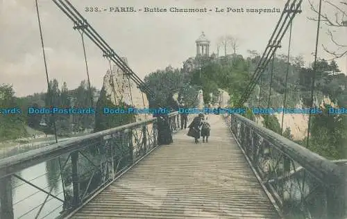 R013015 Paris. Hüfte von Chaumont. Die Hängebrücke. Nr. 333