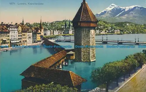 R013441 Luzern. Kapellbrucke. Kilchberg. Nr. 1571. B. Hopkins