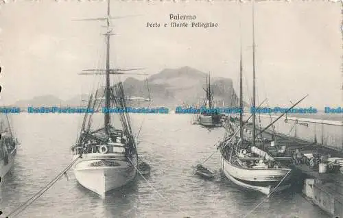 R013567 Palermo. Porto und Monte Pellegrino