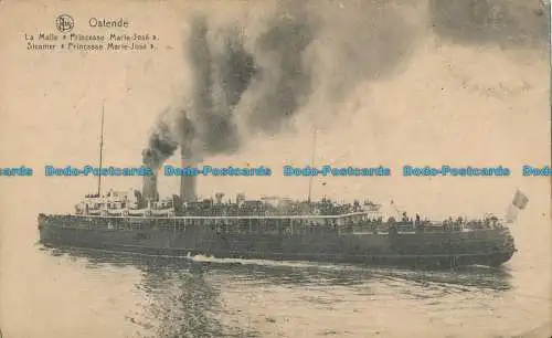 R013843 Ostende. Dampfgarer Prinzessin Marie Jose. A. Tempere. B. Hopkins