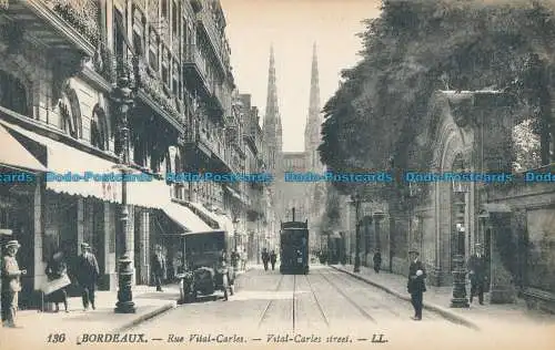 R013608 Bordeaux. Vital Carles Street. Levy Fils. Nr. 136. B. Hopkins