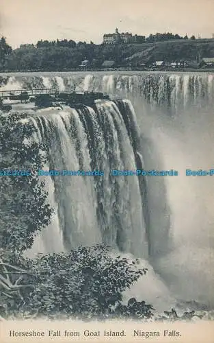 R013867 Hufeisenfall von Goat Island. Niagarafälle. Zybach und Co. B. Hopkin