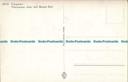 R013876 Lugano. Panorama vom Monte Bre aus gesehen. Nr. 2572