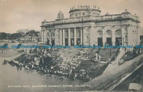 R013897 Badeghat angrenzende Hooghly-Brücke. Kalkutta. B. Hopkins