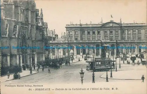 R013712 Bordeaux. Eingang zur Kathedrale und Rathaus. Marcel Delboy. Nr. 6