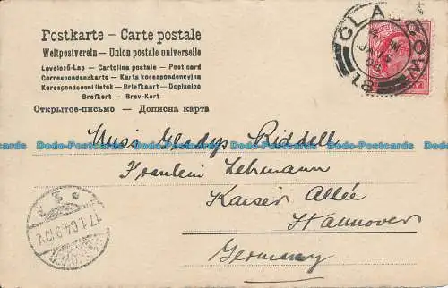 R036111 Alte Postkarte. Mädchenwaschtag. 1904